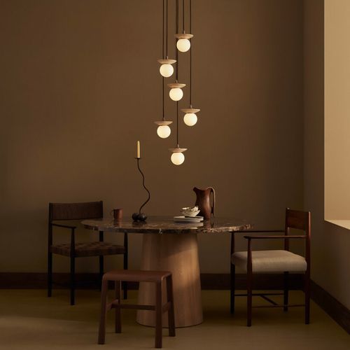 Orbit Stone 6lt Pendant Light