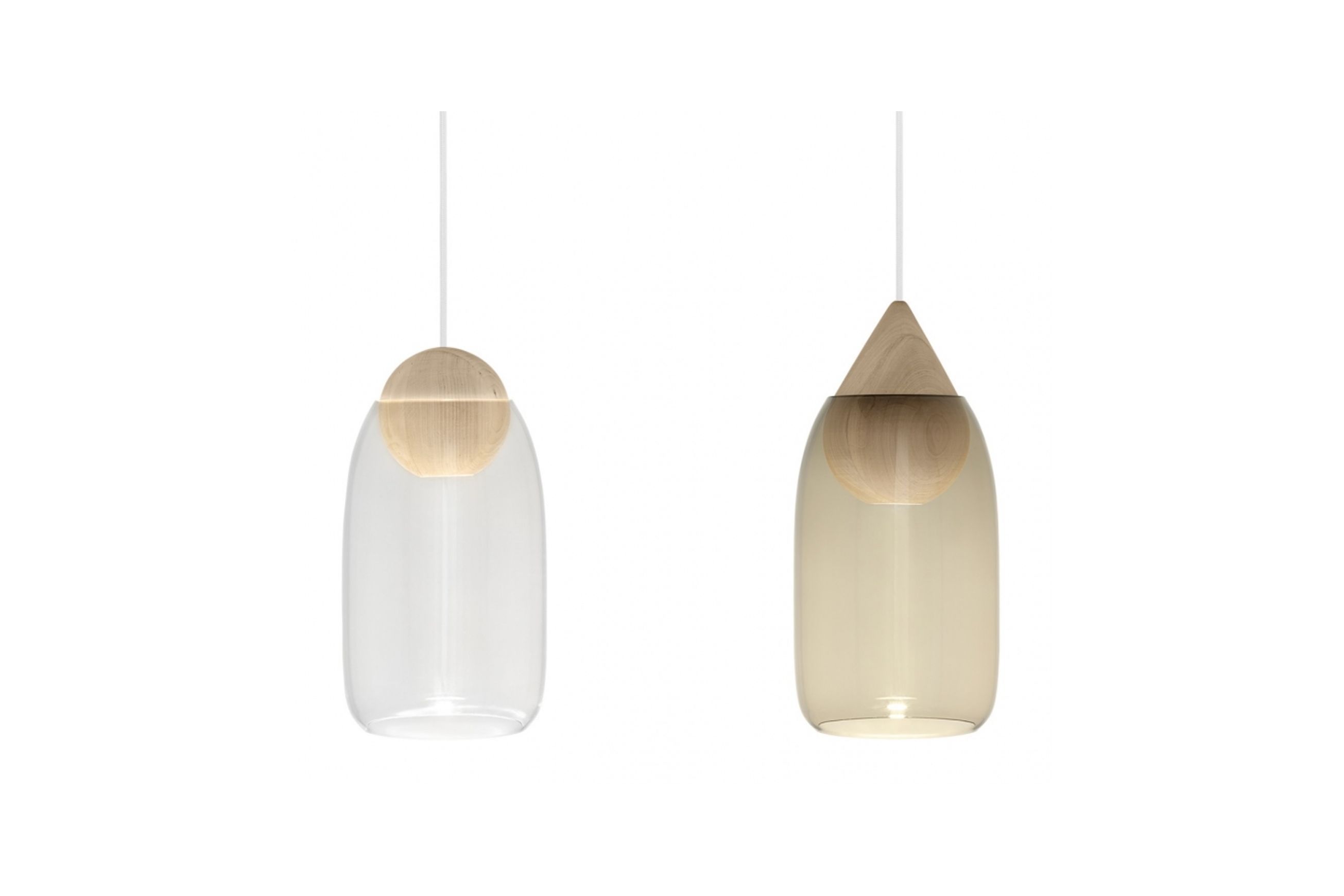 Liuku Drop Pendant - glass shade by Mater