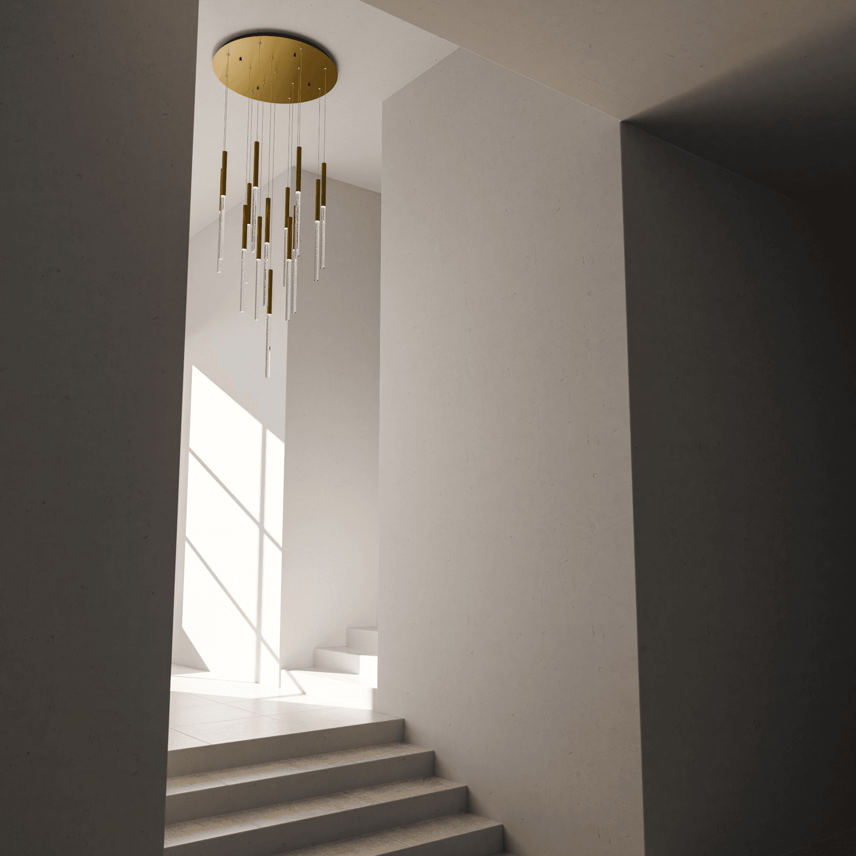 Rhea 14 Light Pencil Drop Pendant Light