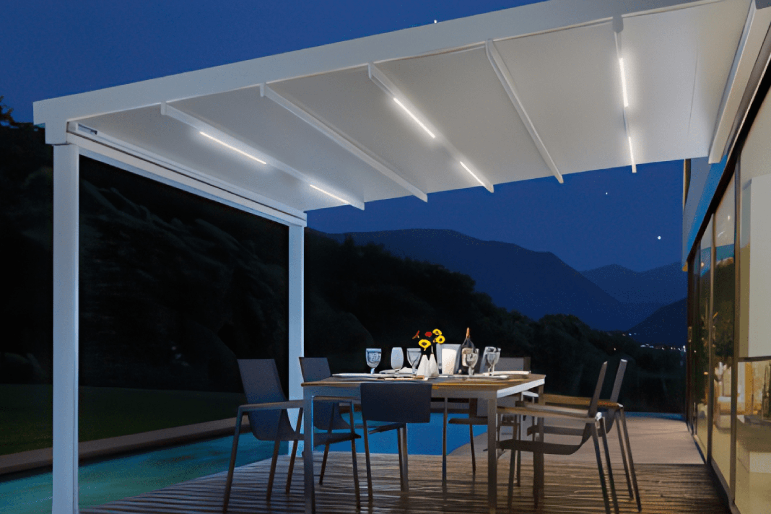 Leiner Sunrain L Retractable Roof Pergola