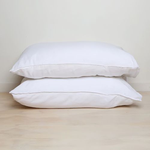 100% French Flax Linen Pillowcase Pair - White