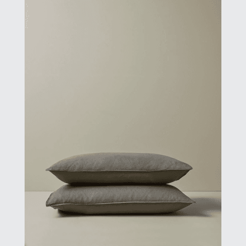 Ravello Pillowcase Pair - Charcoal | Standard, King or Euro Size