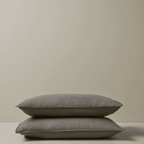 Ravello Pillowcase Pair - Charcoal | Standard, King or Euro Size