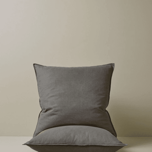 Ravello Pillowcase Pair - Charcoal | Standard, King or Euro Size