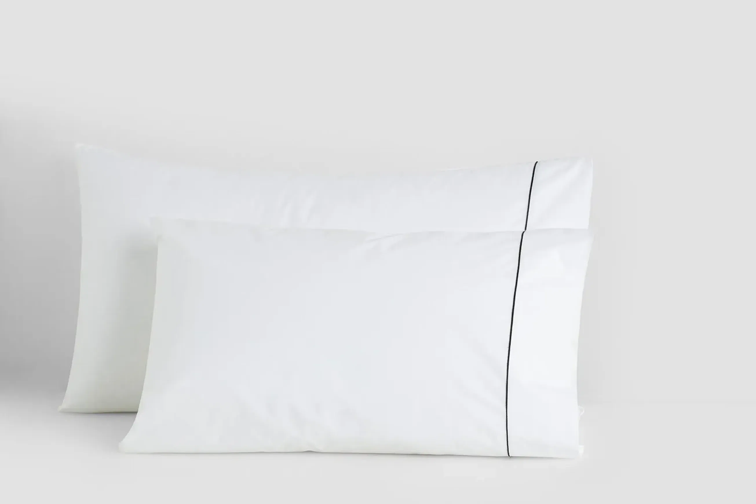 Cotton Percale Pillow Cases with Piping