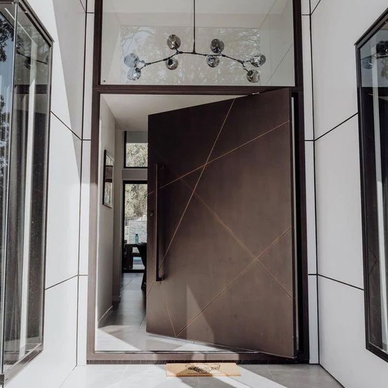 Iron Pivot Entry Doors - Galvanised