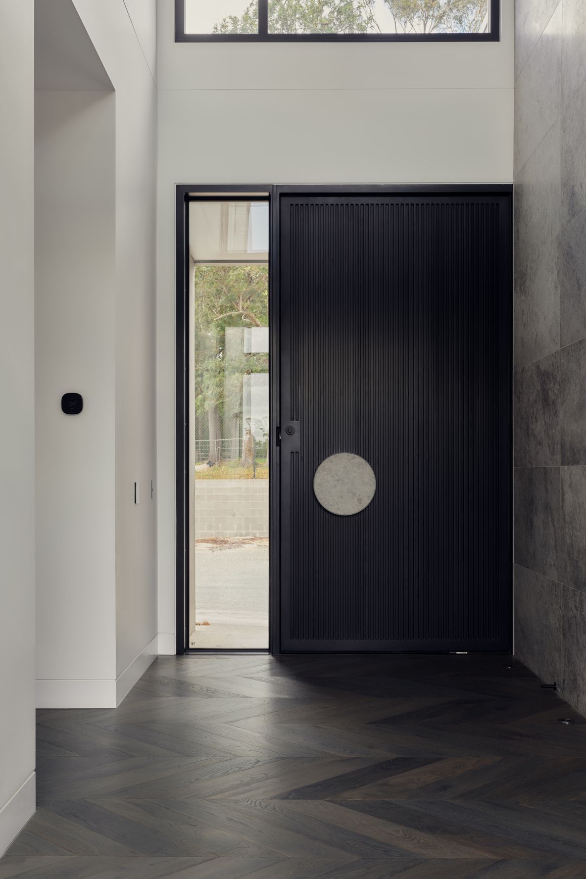 Iron Batten Pivot Entry Doors - Galvanised FWA50