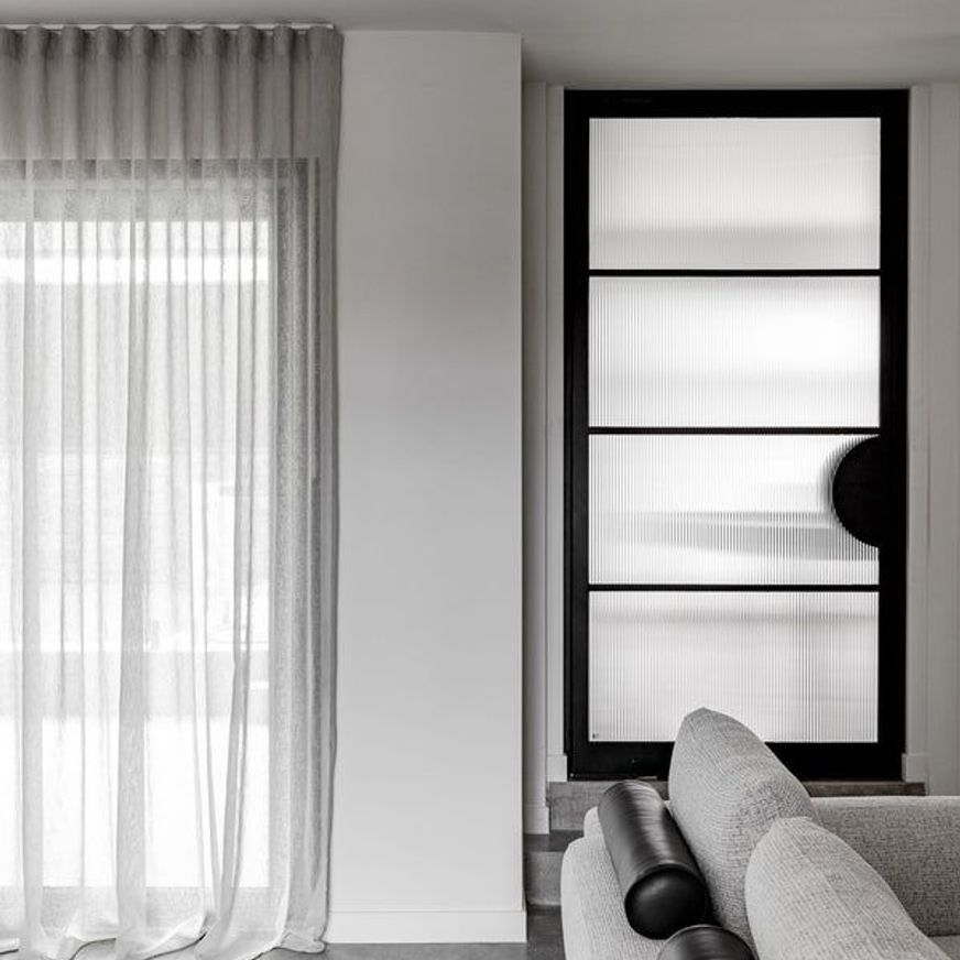 Steel Frame Glass Pivot Doors - Galvanised FPS50