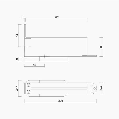 Concealed Hydraulic Pivot Closer Size 3 Hold Open D50093MBLK