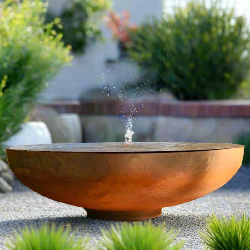 The Deep Bowl Corten Water Feature 1200
