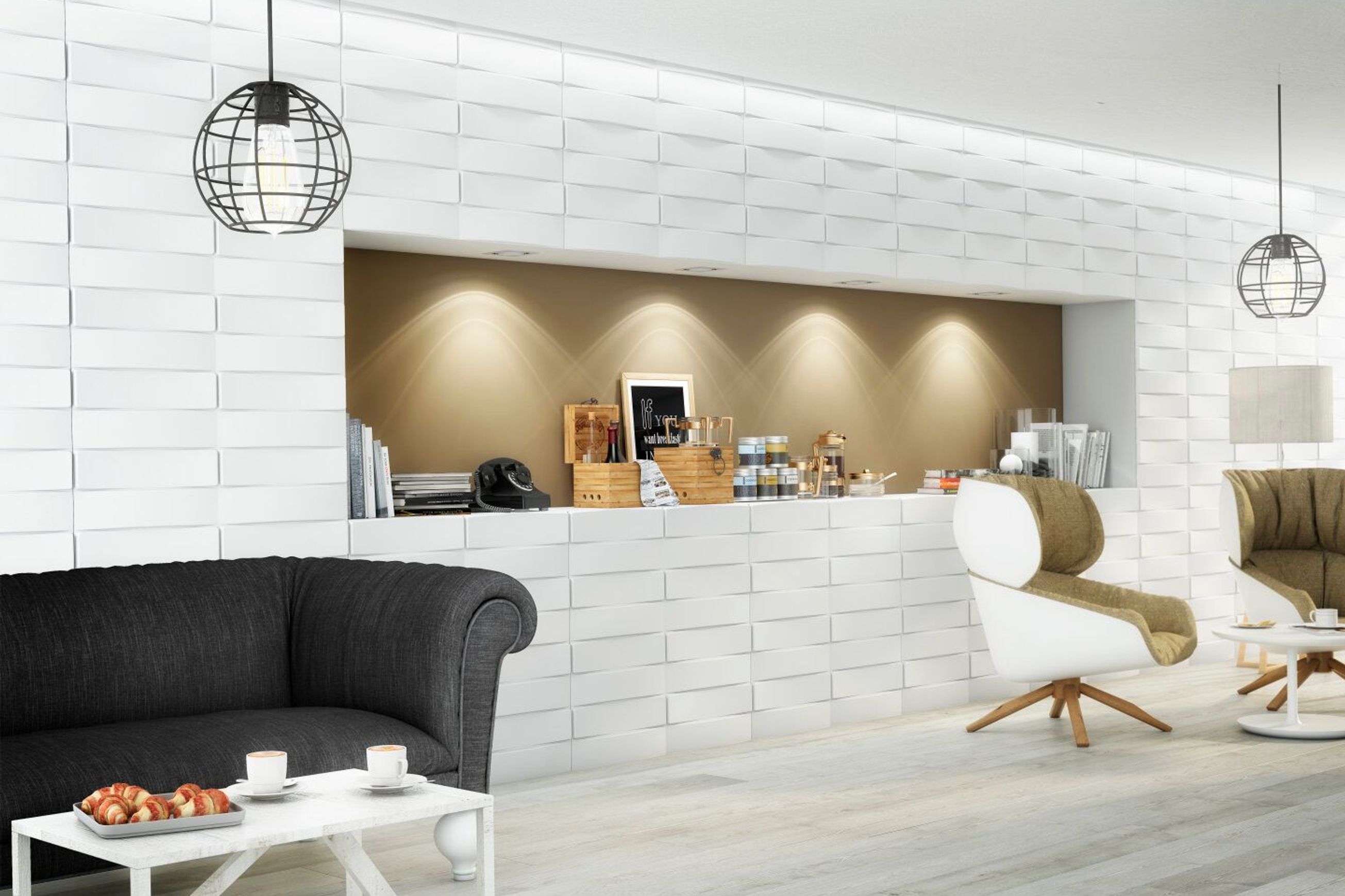 3D Magnolia Modular Wall Tile by Muros - Contemporary