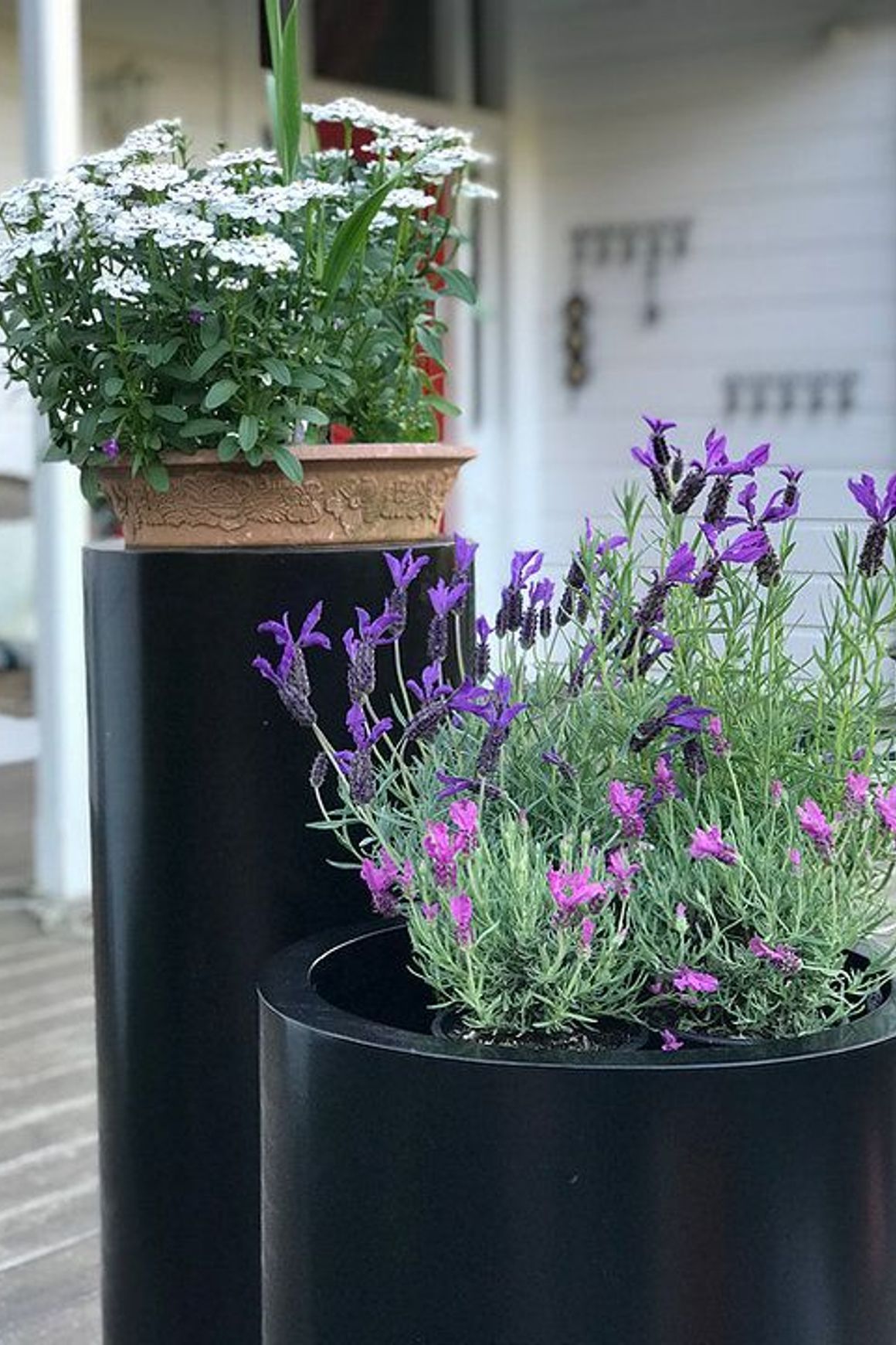 Black Cylinder 350 Planter