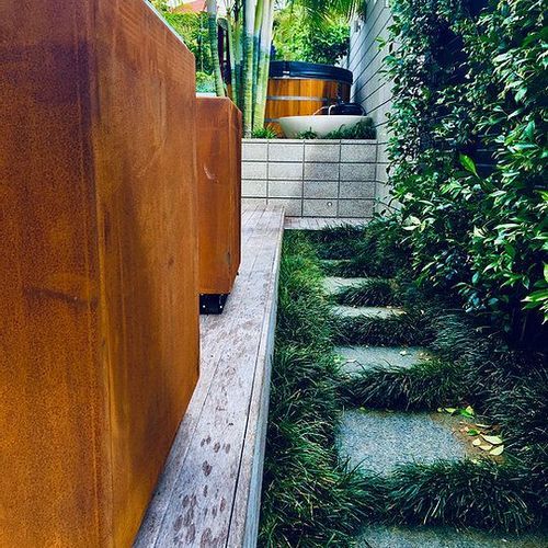 Corten Cube Planter