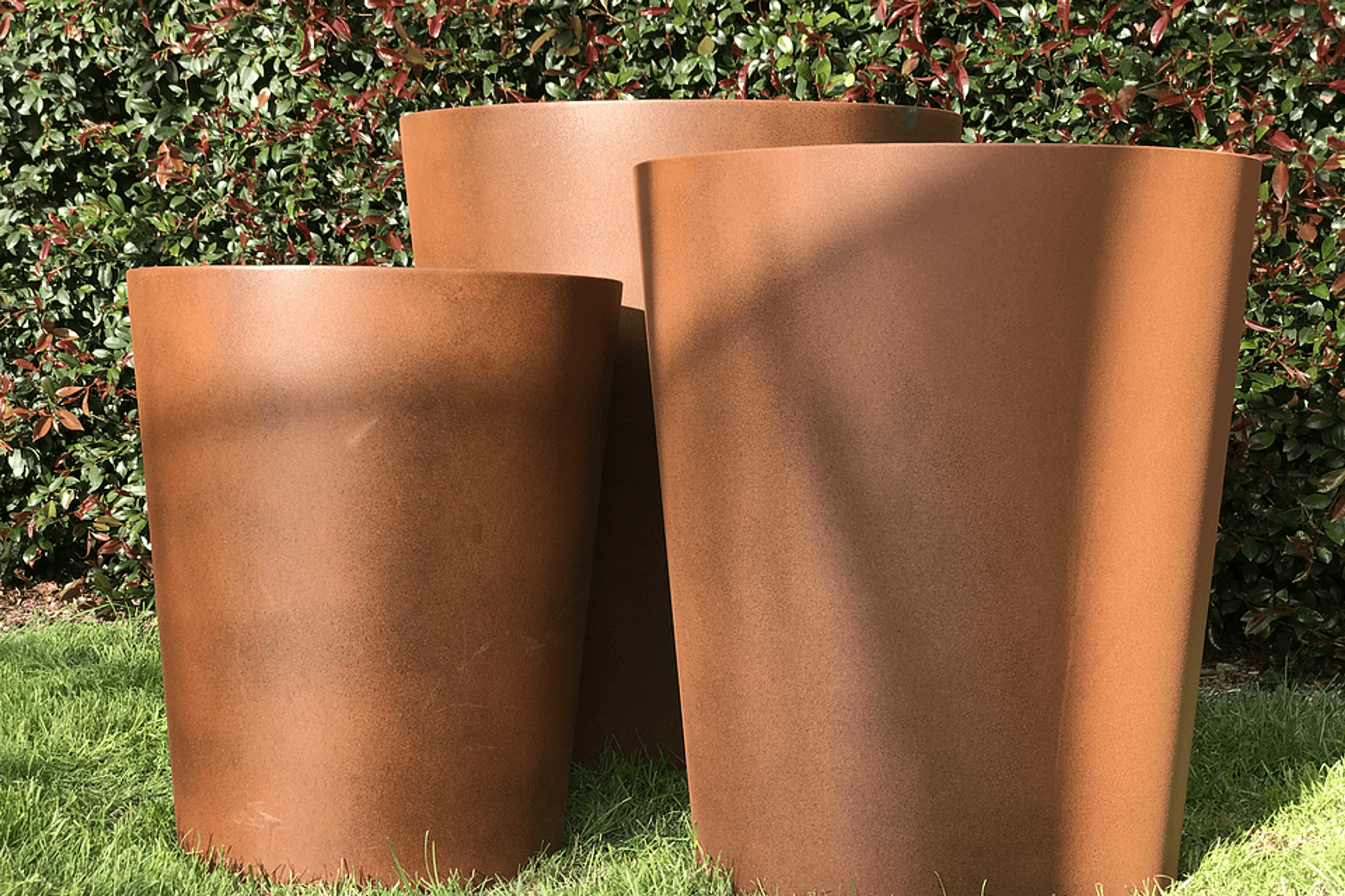 Corten Tapered Cylinder Planter