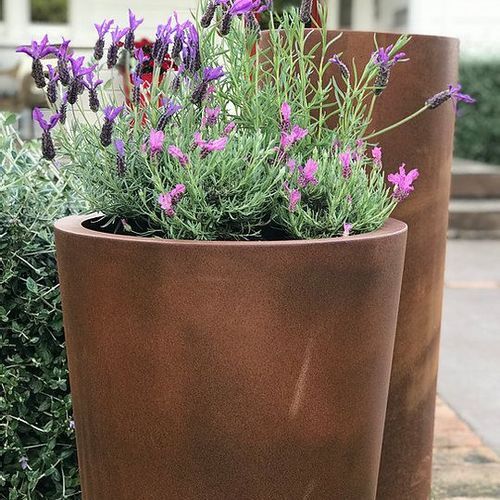 Corten Tapered Cylinder Planter