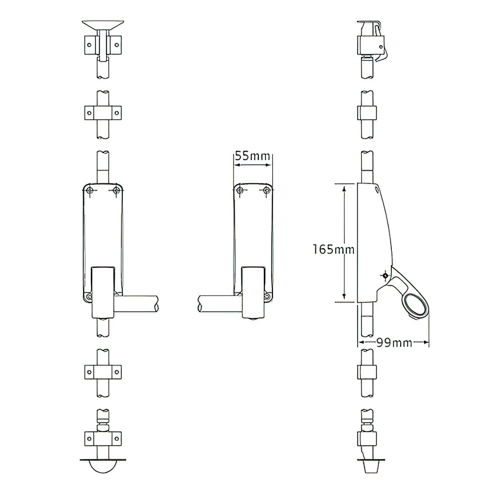 Briton Panic Bar Silver for Timber & Metal Doors