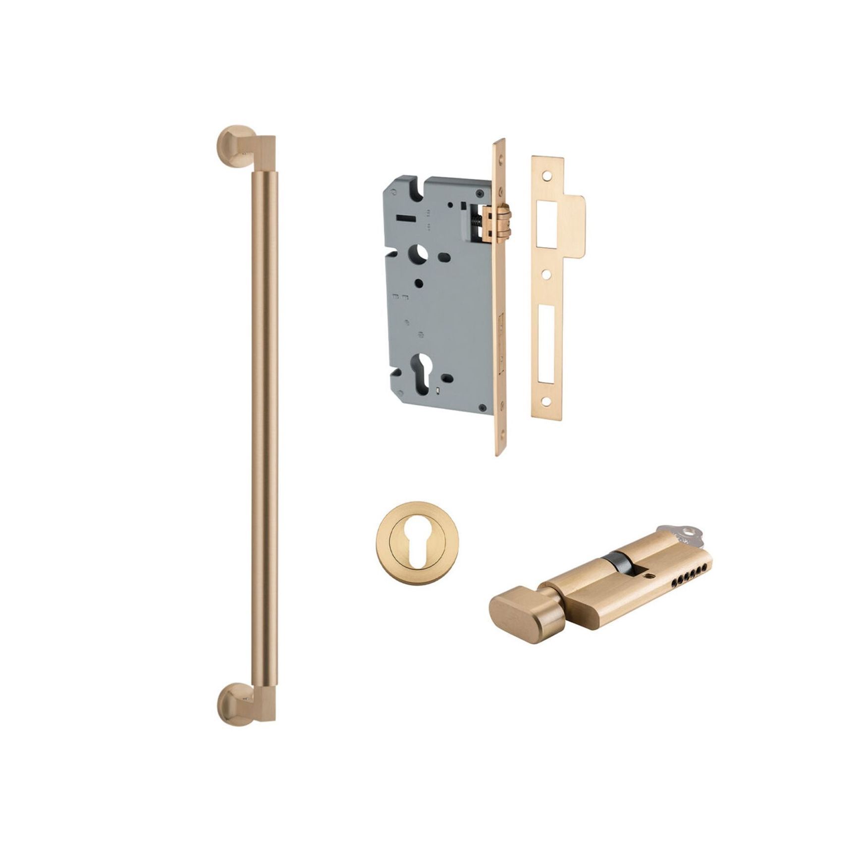 Iver Berlin Door Pull Handle Entrance Kit Key/Turn