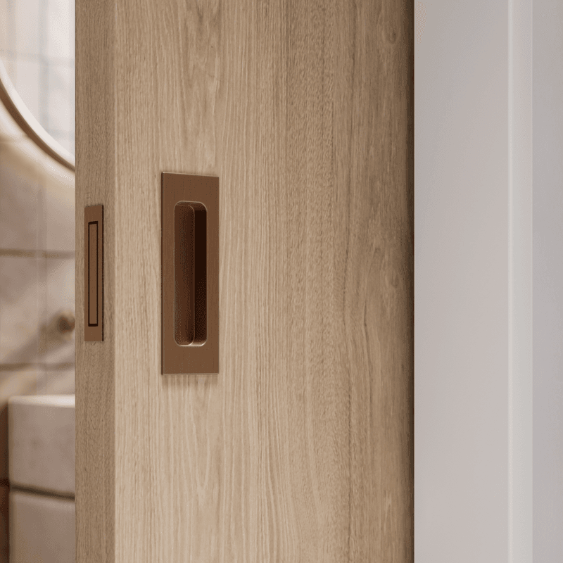 Cavity Slider Edge Pull | Brushed Copper