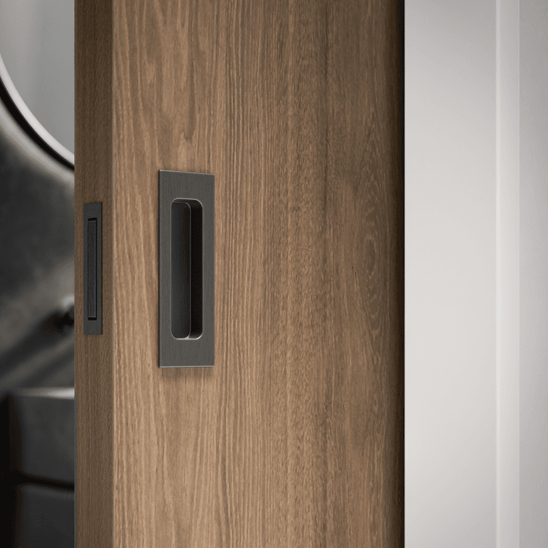 Cavity Slider Edge Pull | Brushed Gunmetal