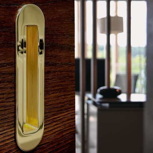 HB 860 Brass Soft Edge Flush Pull for Sliding/Cavity Doors