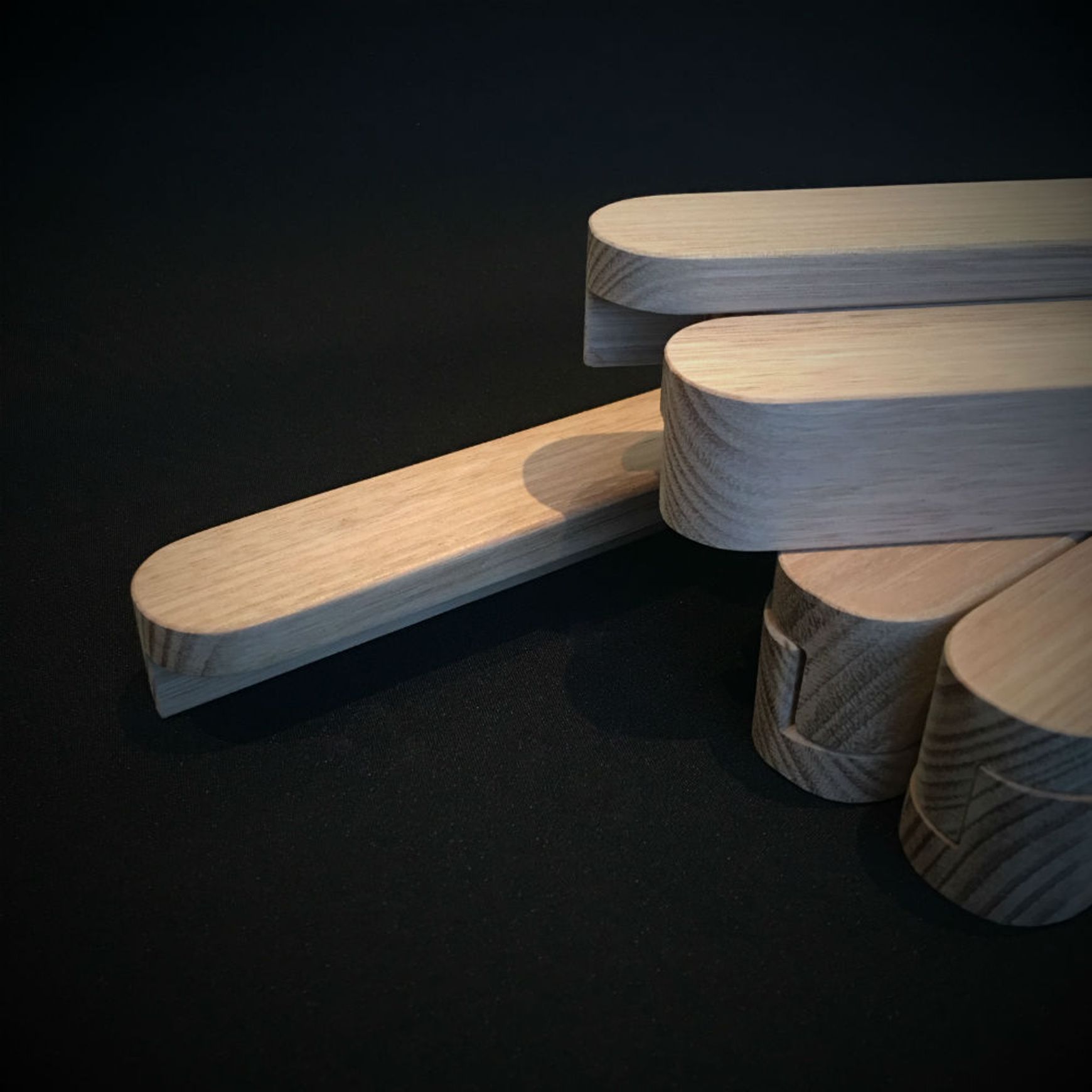 Hira Ovoid - Timber Door Handle - SDH004O