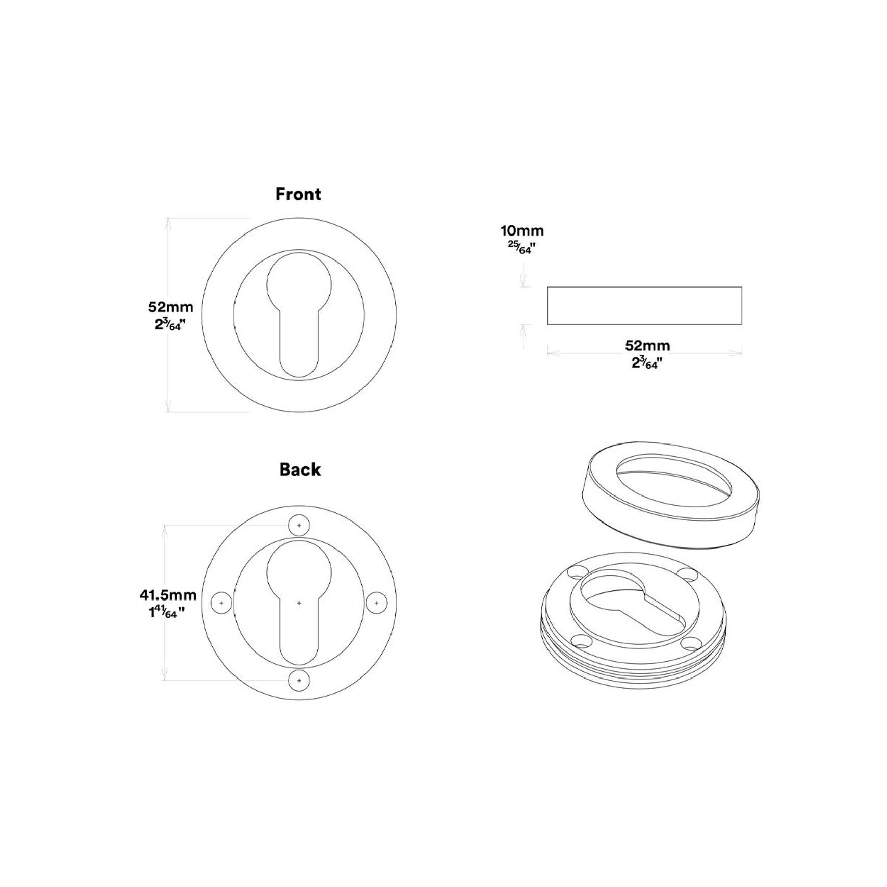 Iver Berlin Door Pull Handle Entrance Kit Key/Turn
