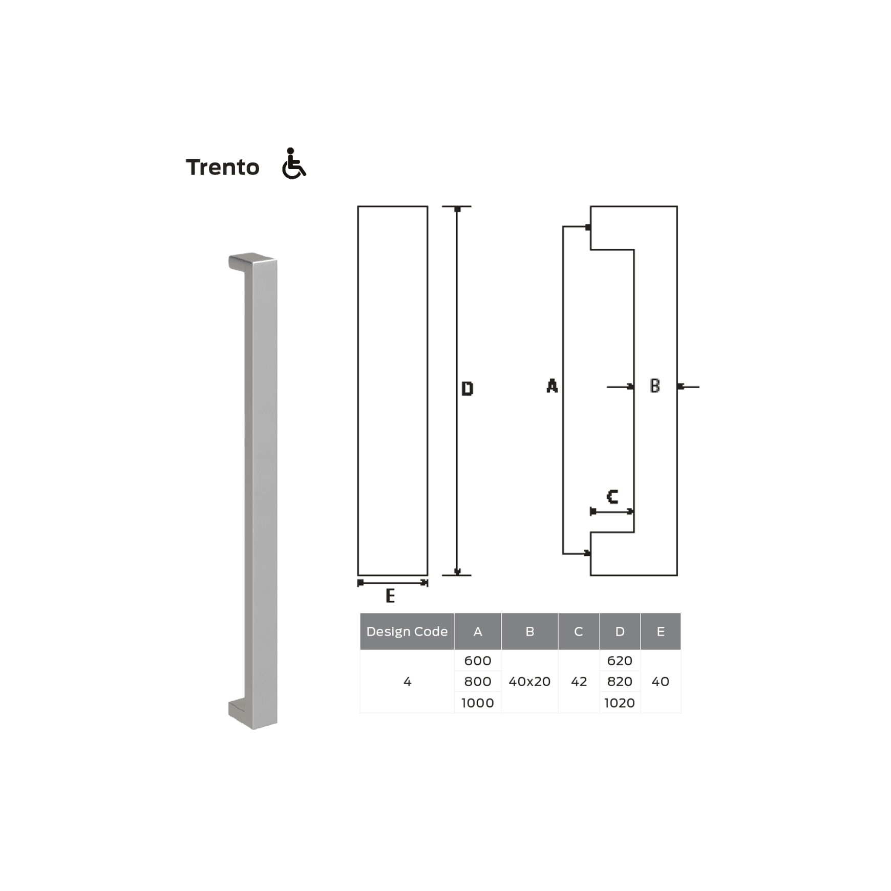 Schlage Trento Pull Handle