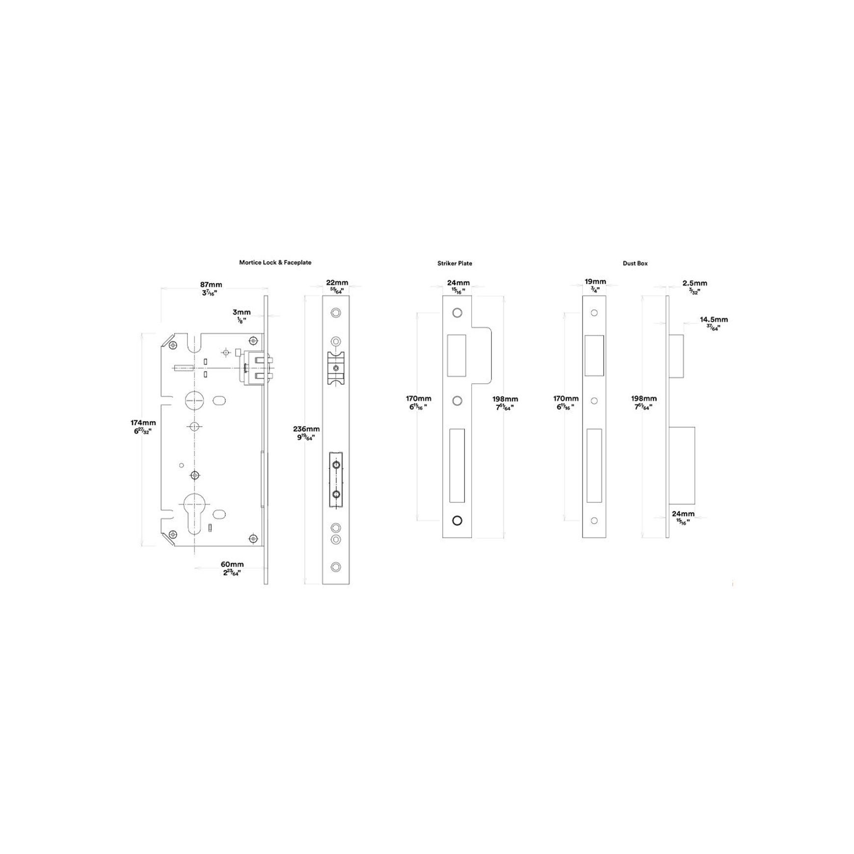 Iver Berlin Door Pull Handle Entrance Kit Key/Turn