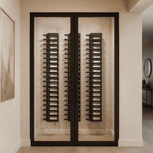 Wall Mounted Metal Rail Wine Racks
