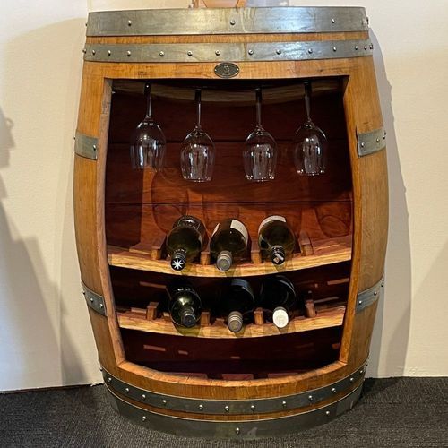 Barrel Cabinet Wine and Glass Rack