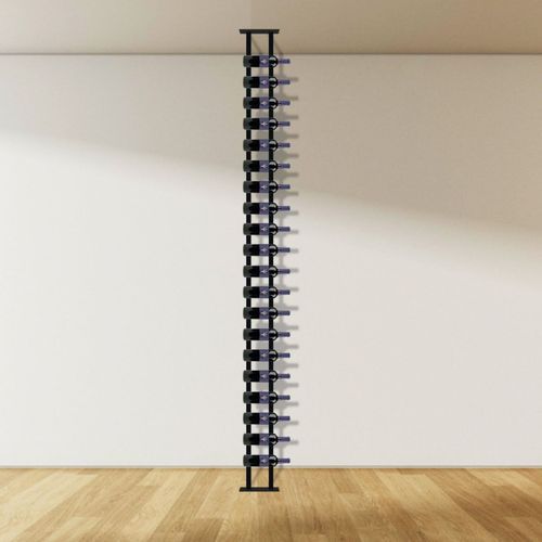 Floor-to-Ceiling Mounted Wine Rack with Offset Pegs
