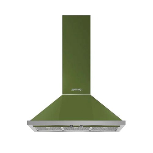 Smeg Portofino 90cm Wallmount Canopy Rangehood - Olive Green