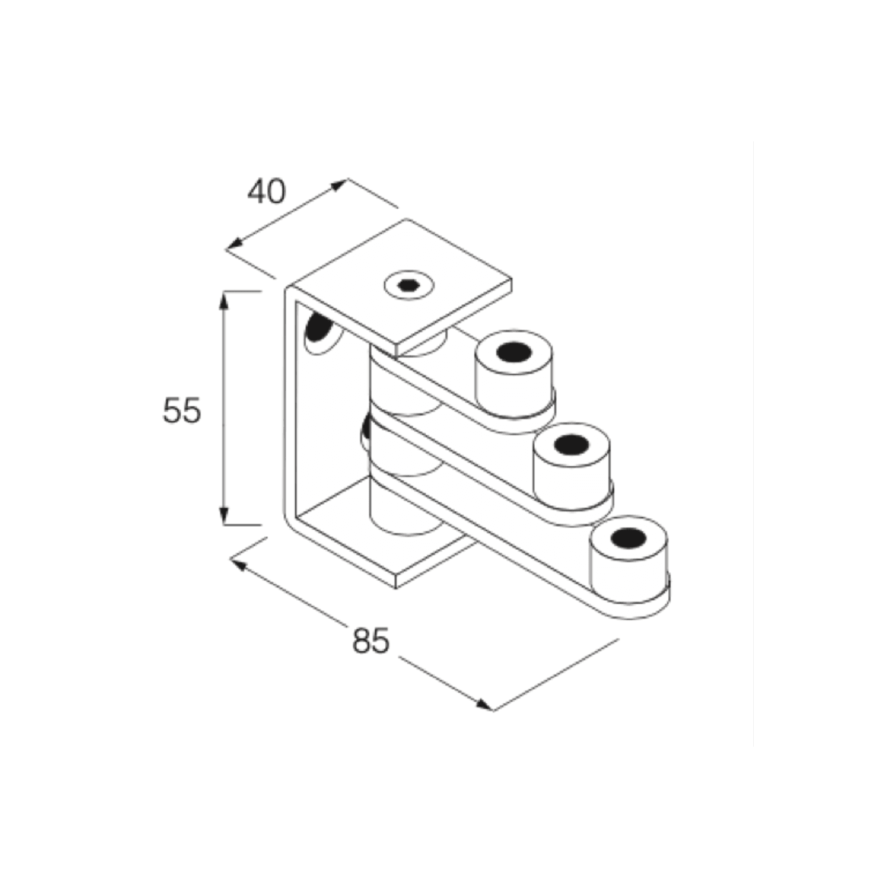 Minimal Multiple Bathrobe Hook by Boffi dimensions