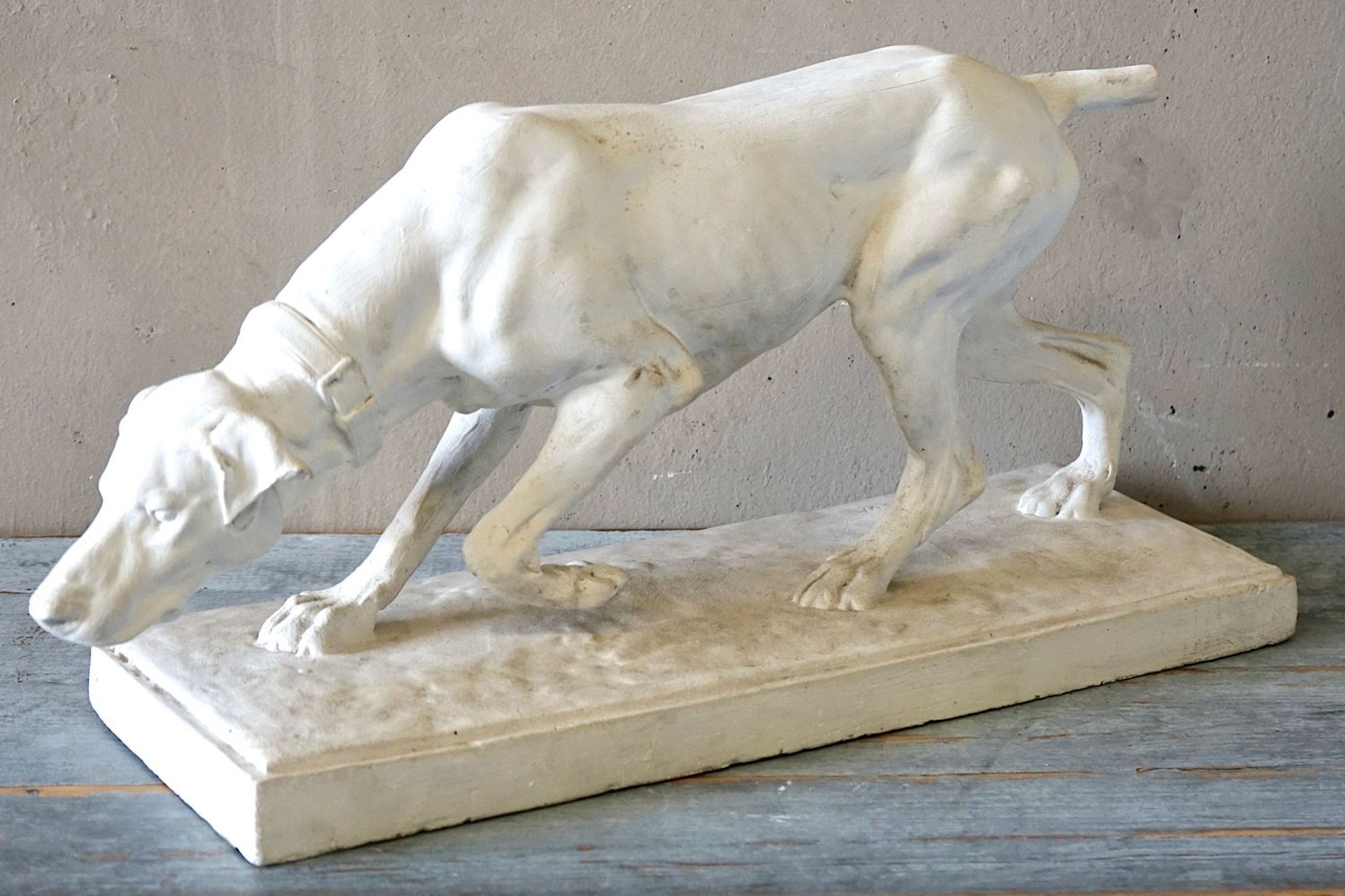 Antique French Dog Statue
