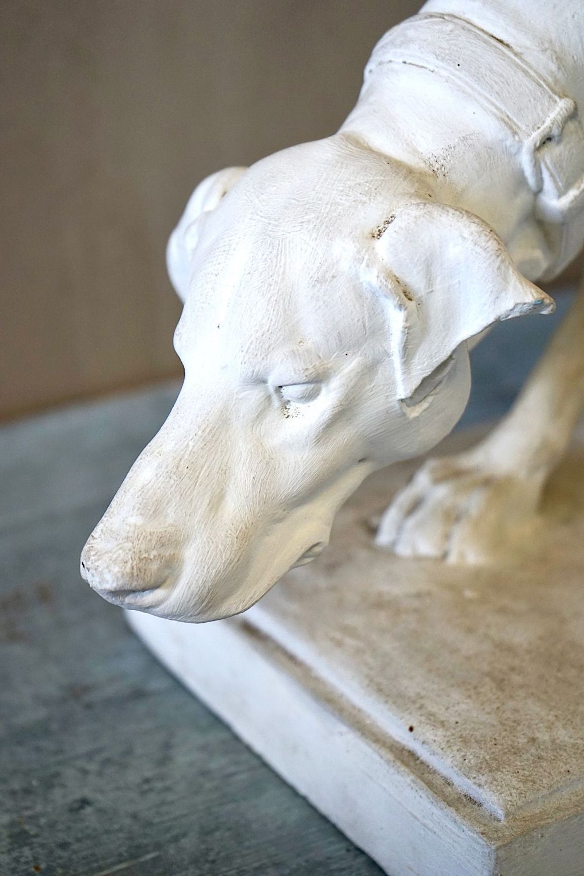 Antique French Dog Statue
