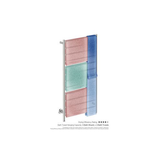 NATURAL 12 Bar 650mm Straight Heated Towel Rail with PTSelect Switch