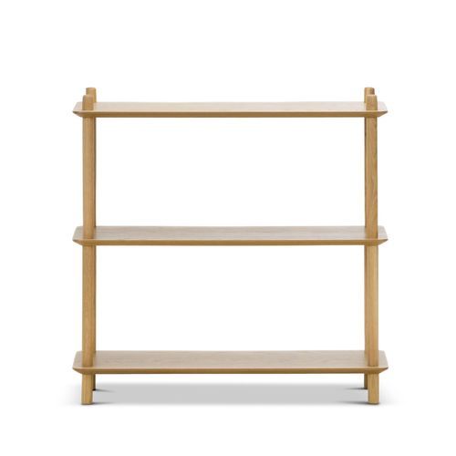 Rakk Low Bookshelf | Natural Oak