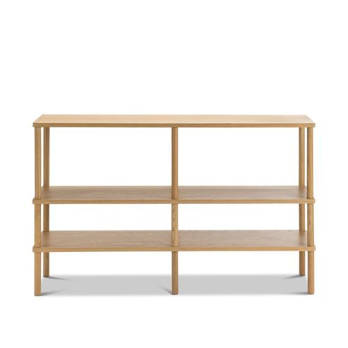 Rakie Wide Display Shelving Unit | Natural Oak