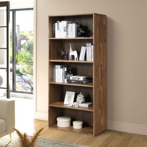 Stax Hardwood Bookcase |Rustic Walnut | Narrow | 800mm