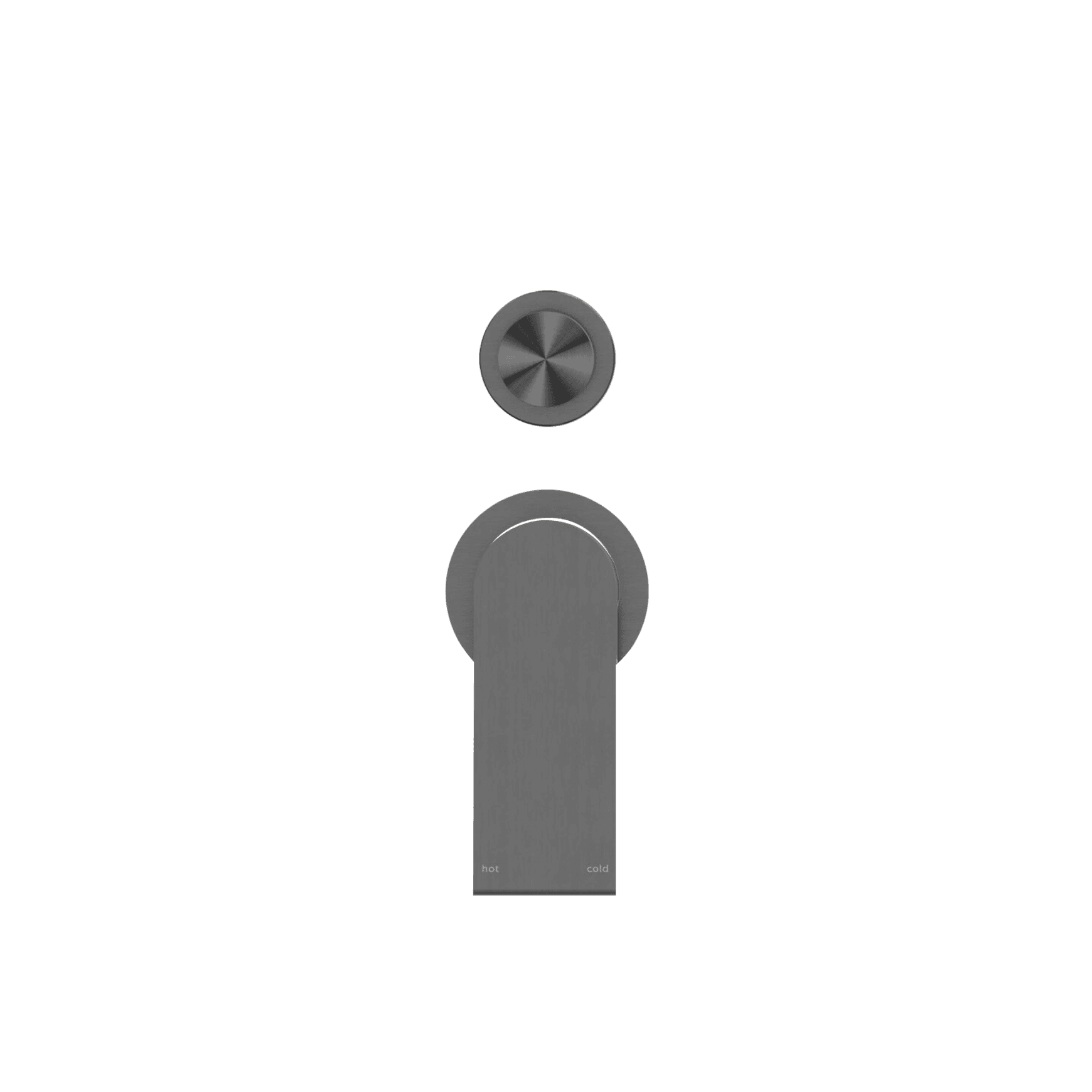 Bianca Shower Mixer & Divertor Back Plate | Gun Metal