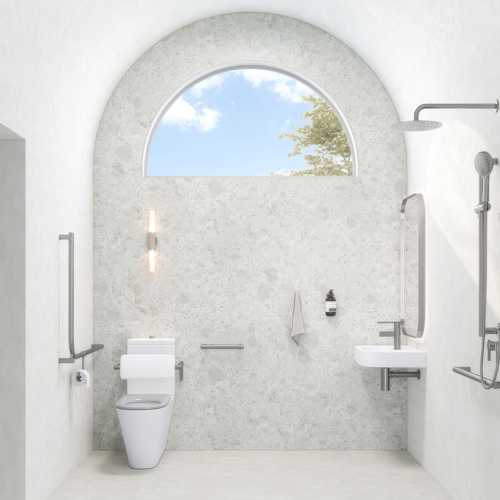 Aliro Shower Holder - Brushed Gunmetal