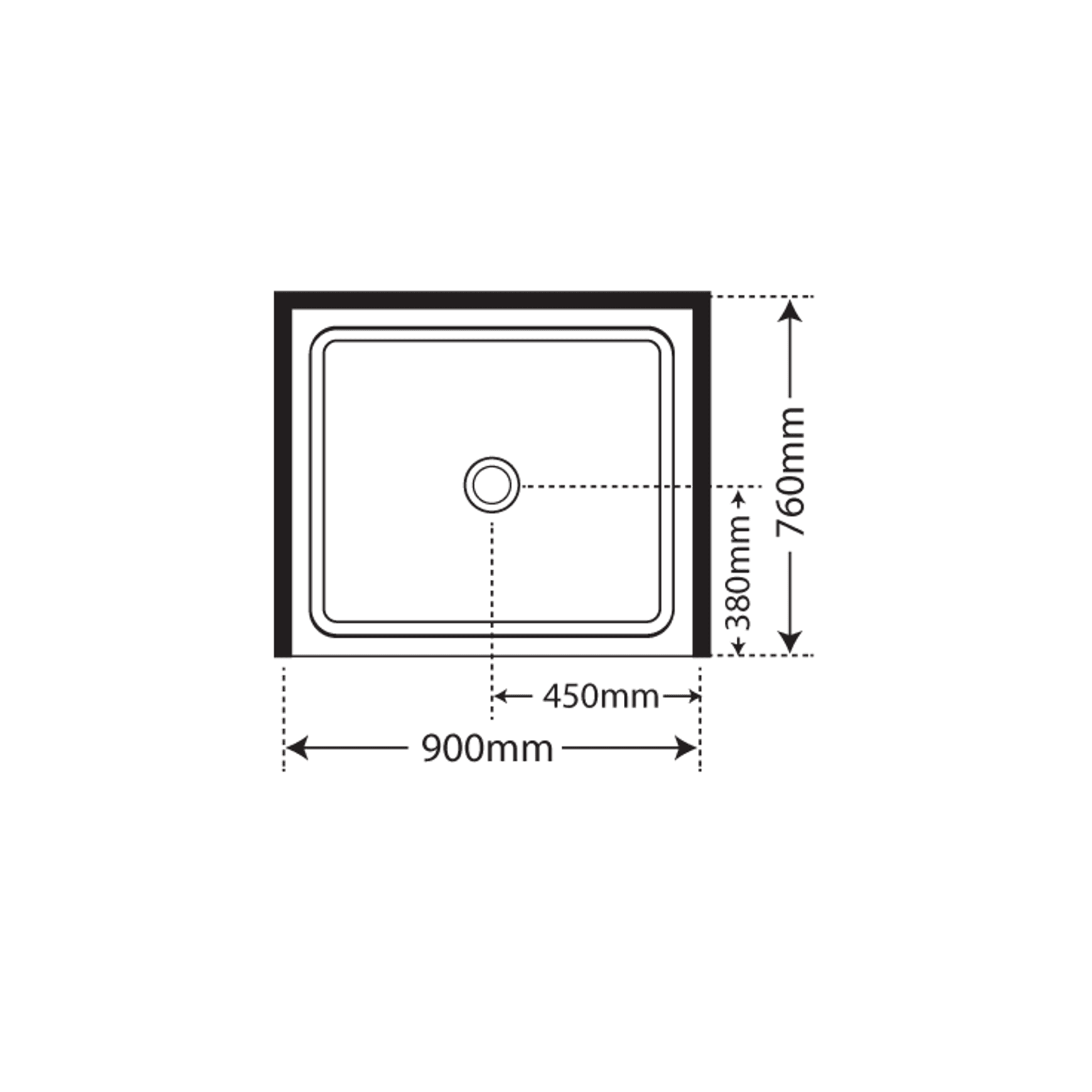 Horizon Alcove (3 Sided) Pivot Door Shower