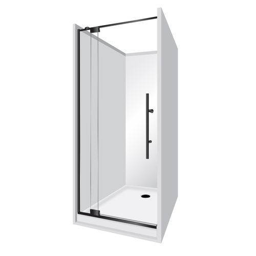 Adjustable Frameless Pivot Alcove 1200x900x1200