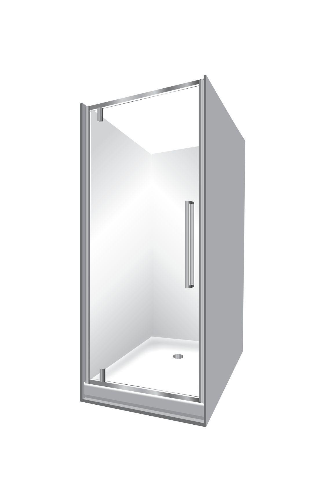 Horizon Alcove (3 Sided) Pivot Door Shower