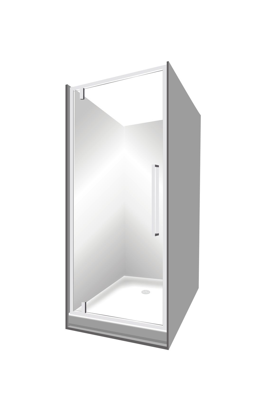 Horizon Alcove (3 Sided) Pivot Door Shower