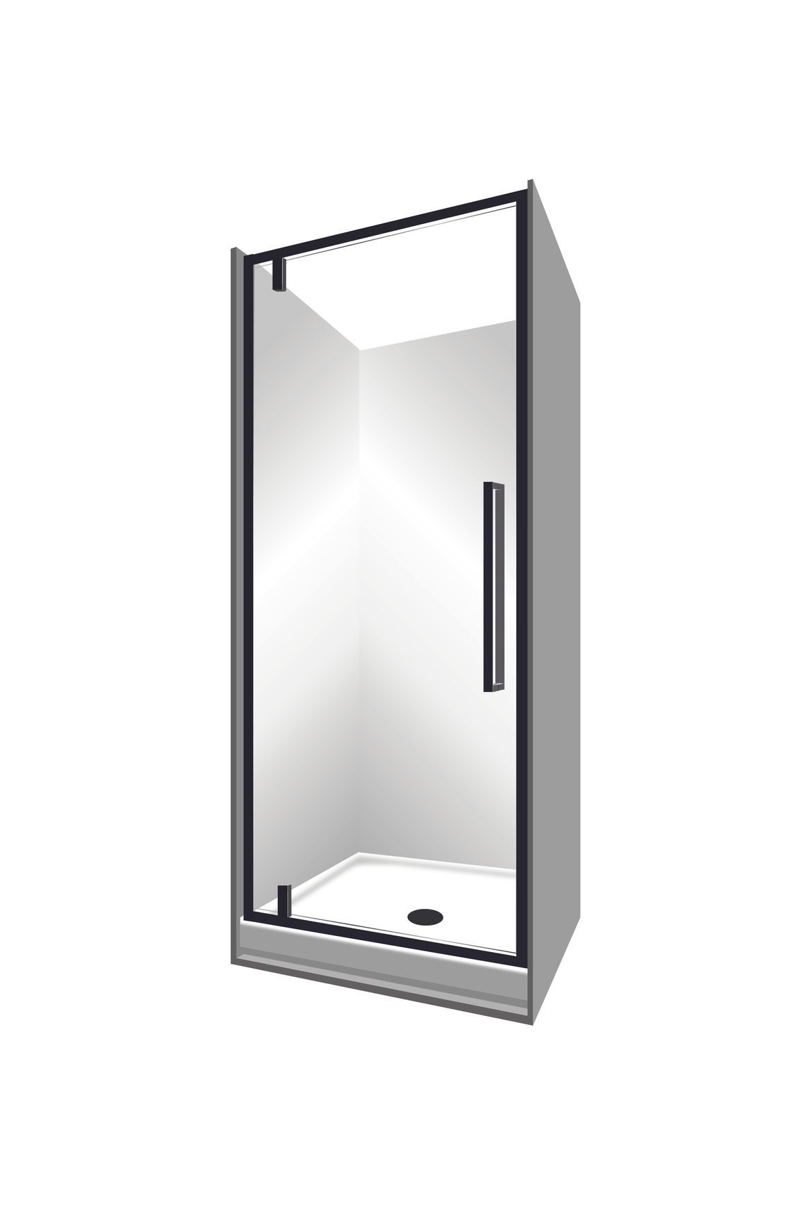 Horizon Alcove (3 Sided) Pivot Door Shower