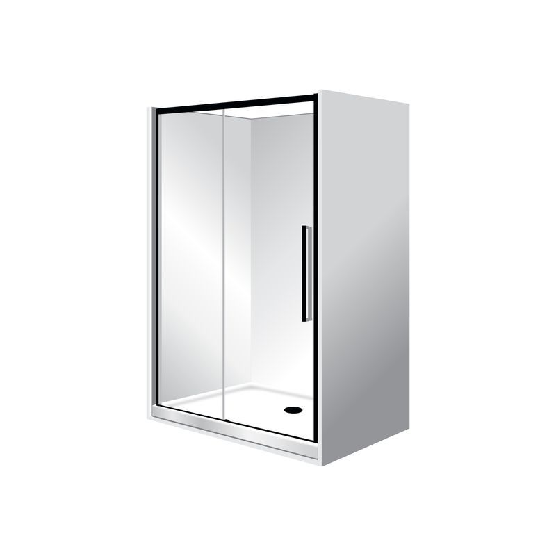 Horizon Alcove Sliding Door Shower with Clear Glass