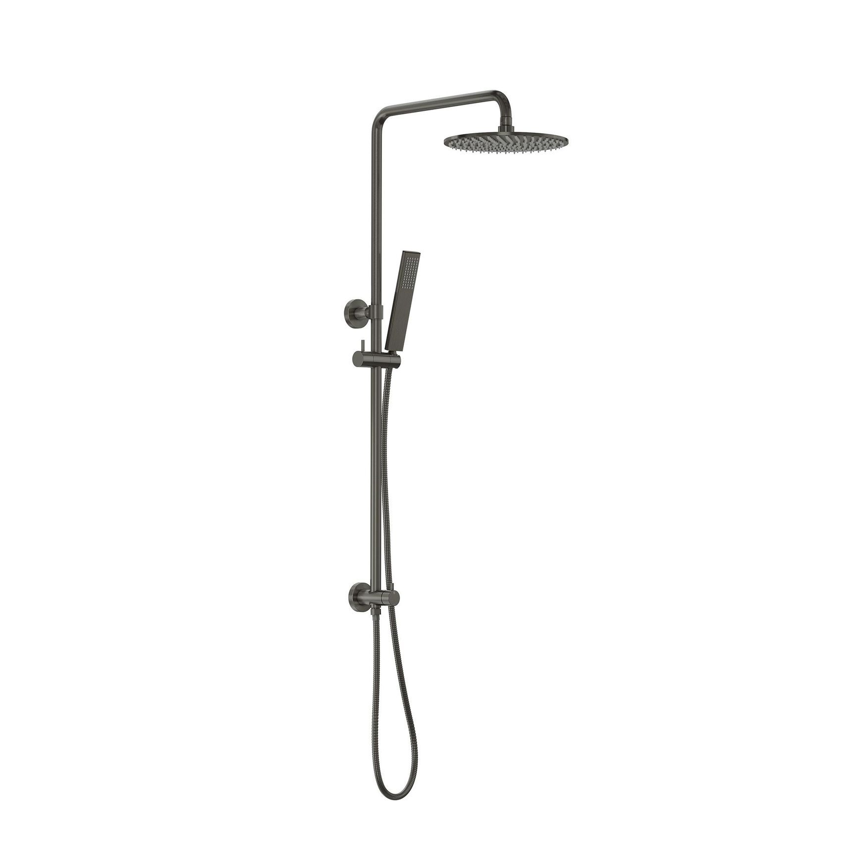 Finley Shower Rail Set - Brushed Gunmetal