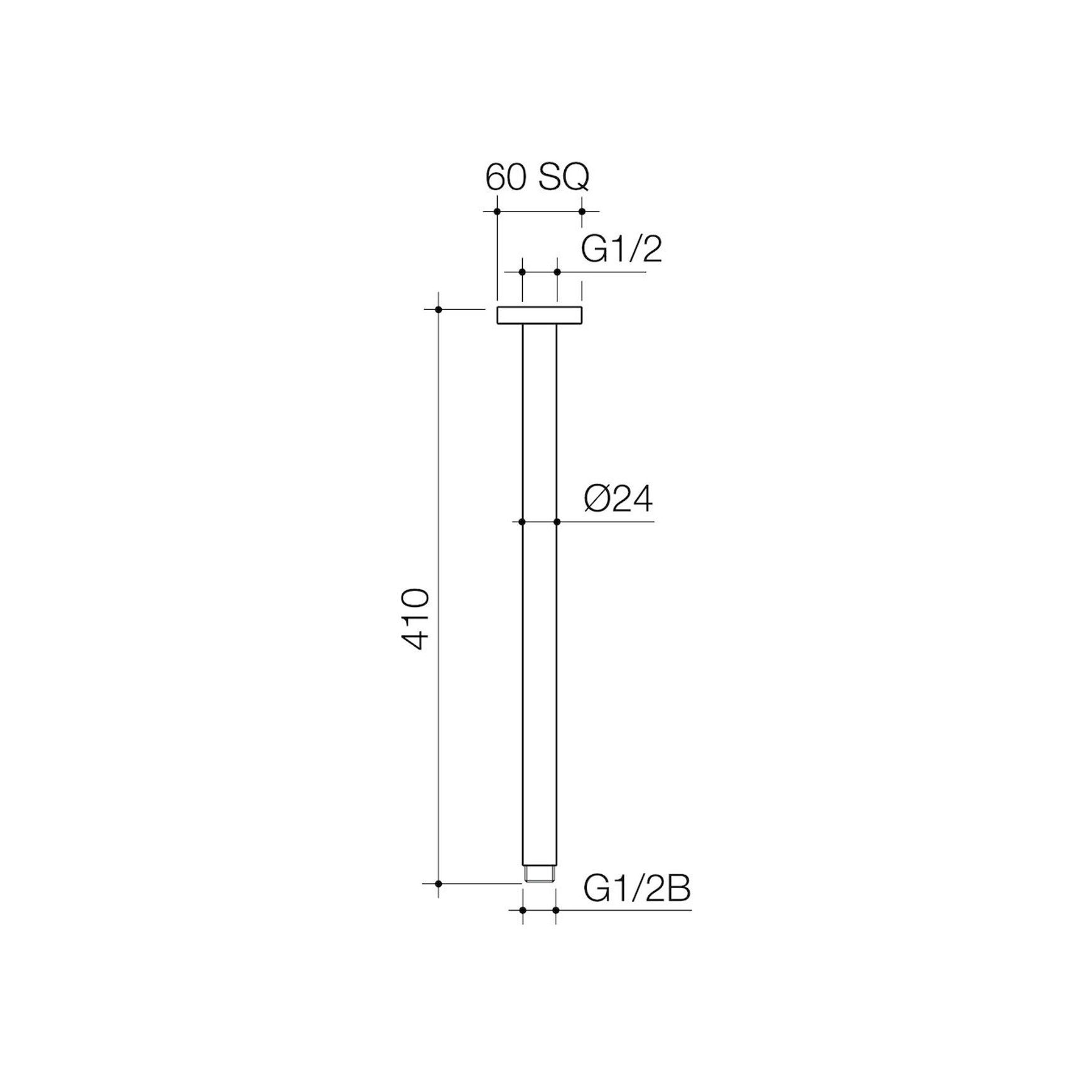 Luna Straight Arm Flange 410mm