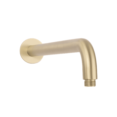 Mira Brushed Brass Gold Curved Shower Arm